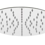 JìKit doccia Effepi -braccio+soffione tondo acciaio diametro 250mm+ doccino e siletex